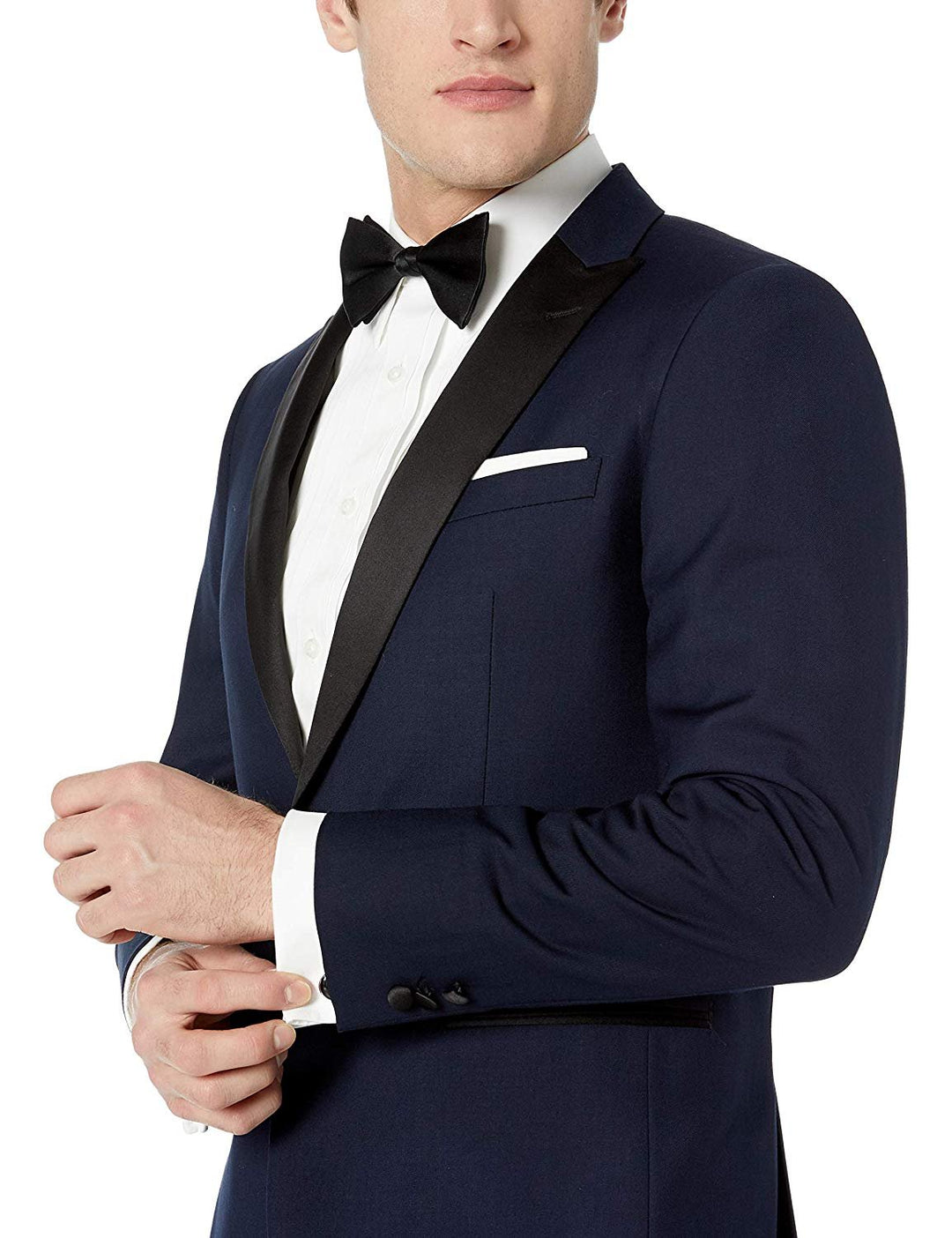 Adam Baker Men's Regular Fit Two-Piece Peak Lapel Tuxedo Suit