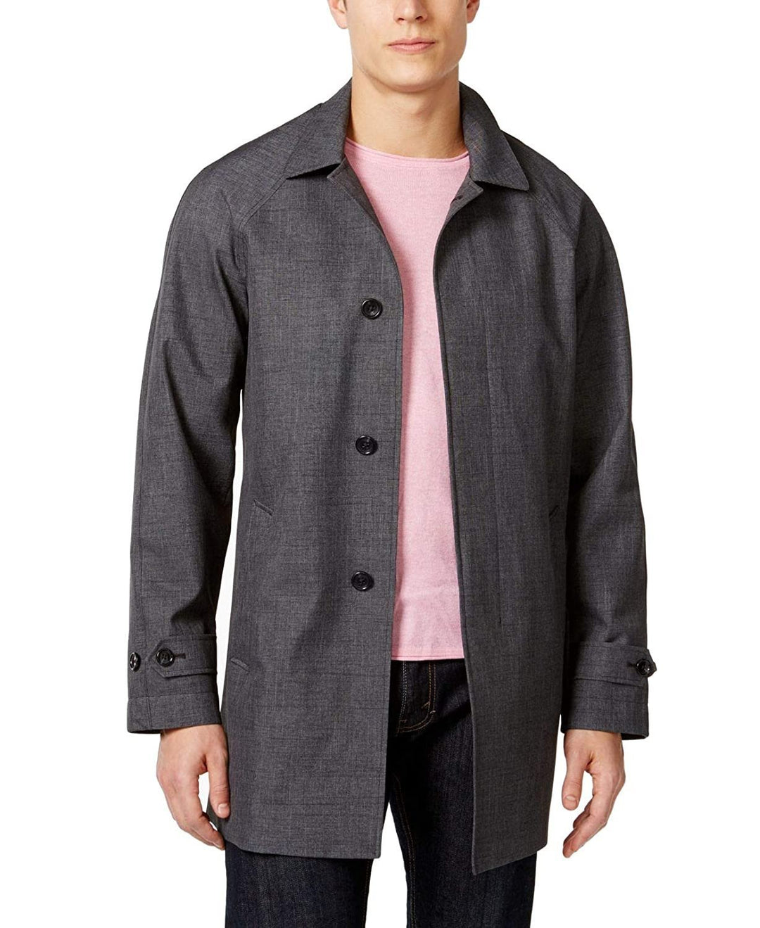 Michael Kors Men’s Single-Breasted 3 in 1 Jacket with Removable Vest All Year Round Raincoat