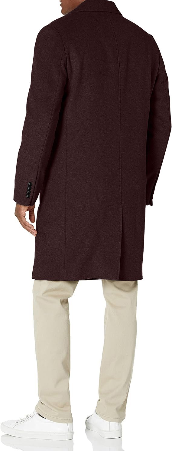 LONDON FOG Men's Classic Fit Overcoat Signature Wool Blend Top Coat (Regular & Big-Tall Sizes)