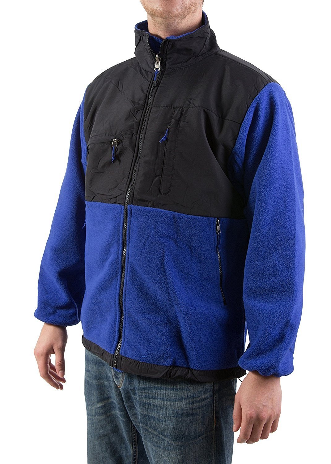 True Rock Men's Full Zip Two-Tone Performance Fleece Jacket - Colors - CLEARANCE - FINAL SALE