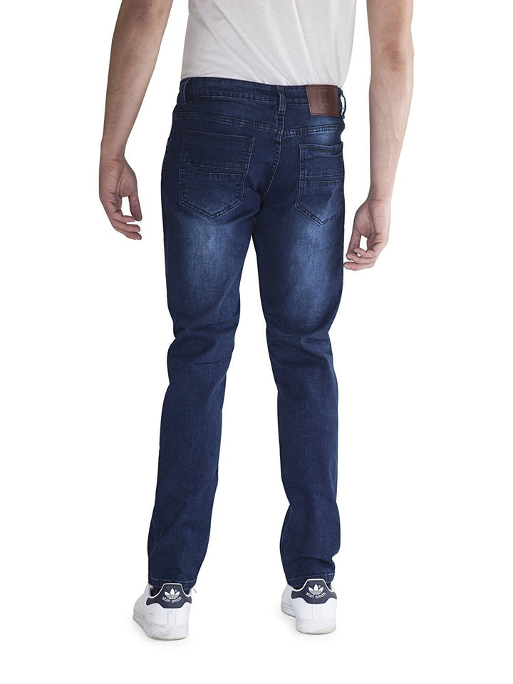 400 UOMO Men's Slim Fit Stretch Straight Leg Denim Jeans - Available in Many Colors