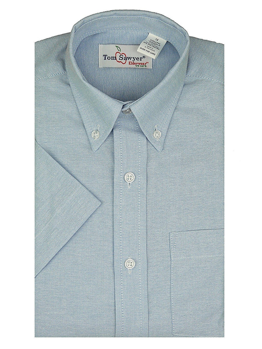 Tom Sawyer Boys' Short Sleeve Buttondown Oxford Dress Shirt (Regular & Husky Sizes)