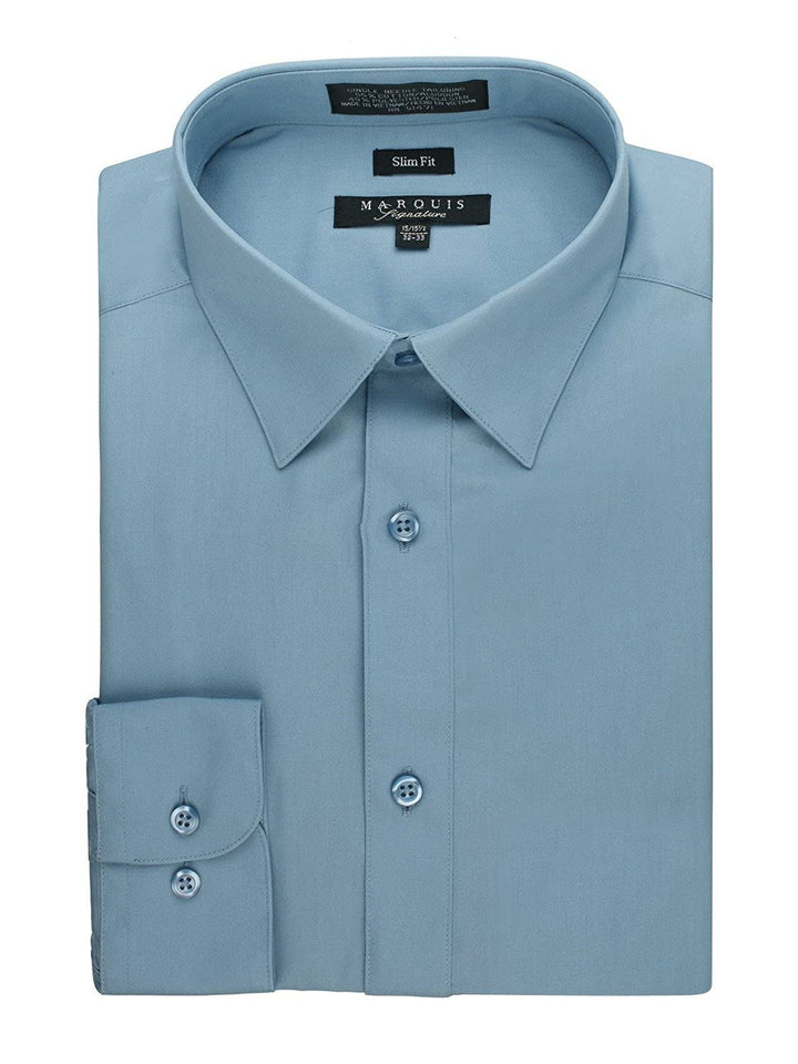 marquis slim fit dress shirt Amazon.com: Marquis Men's Basic Slim Fit Dress Shirt 14.5 Neck / 32-33 Sleeve Black : Clothing, Shoes & Jewelry