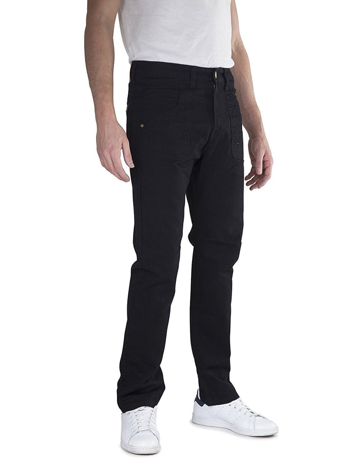 400 UOMO Men's Easy Khaki Slim-Straight Flat Front Casual Twill Pant- Available in Many Colors - CLEARANCE - FINAL SALE