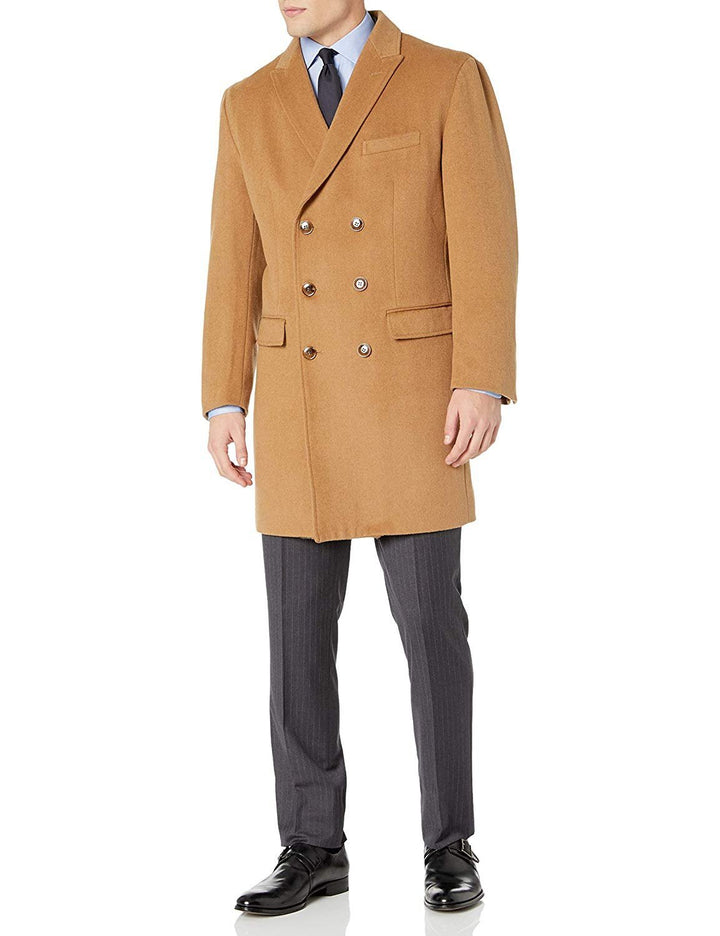 Adam Baker Men's Double Breasted Wool/Cashmere Topcoat - Colors