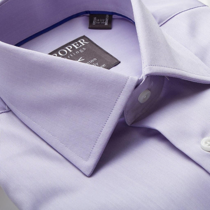 Proper Men's Regular Fit Wrinkle Free Solid Cotton Dress Shirt - Available in Colors