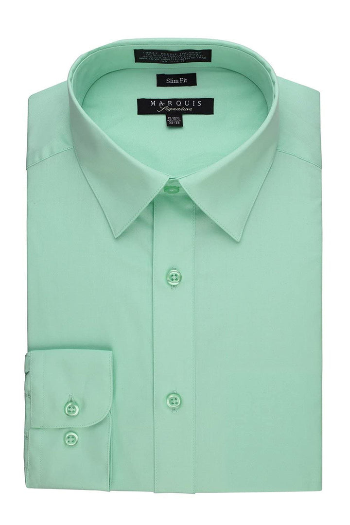 Marquis Men's Basic Slim Fit Dress Shirt