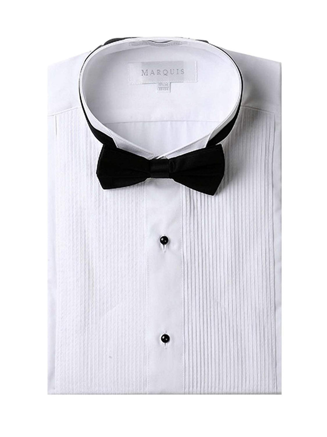 Marquis Wing tip Collar Tuxedo Shirt with Bow tie