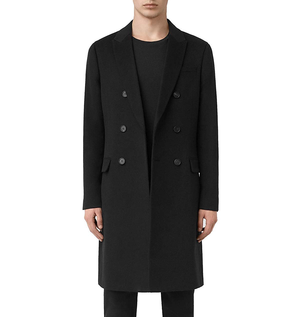 Calvin Klein Men s Slim Fit Topcoat Full Length Double Breasted