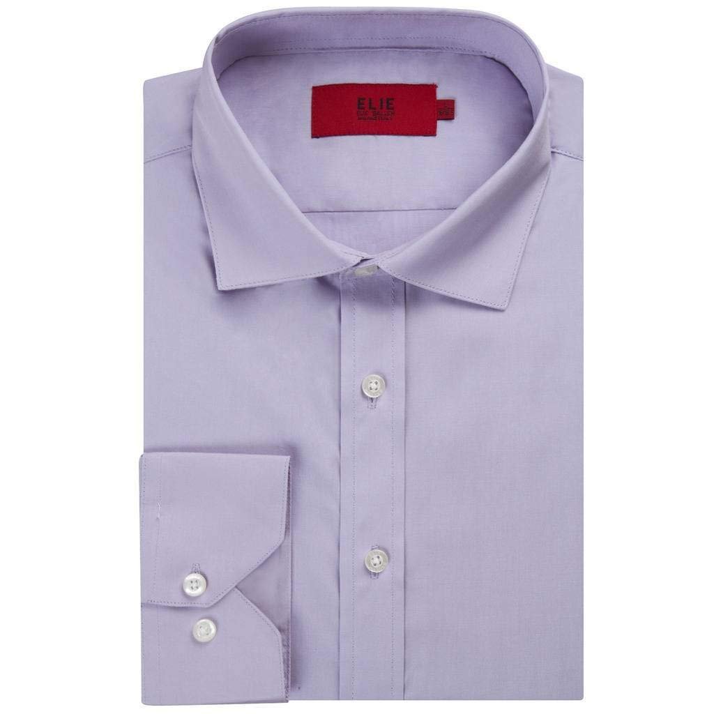 Elie Balleh Men's 100% Cotton Slim Fit Long Sleeve Solid Dress Shirt - CLEARANCE - FINAL SALE