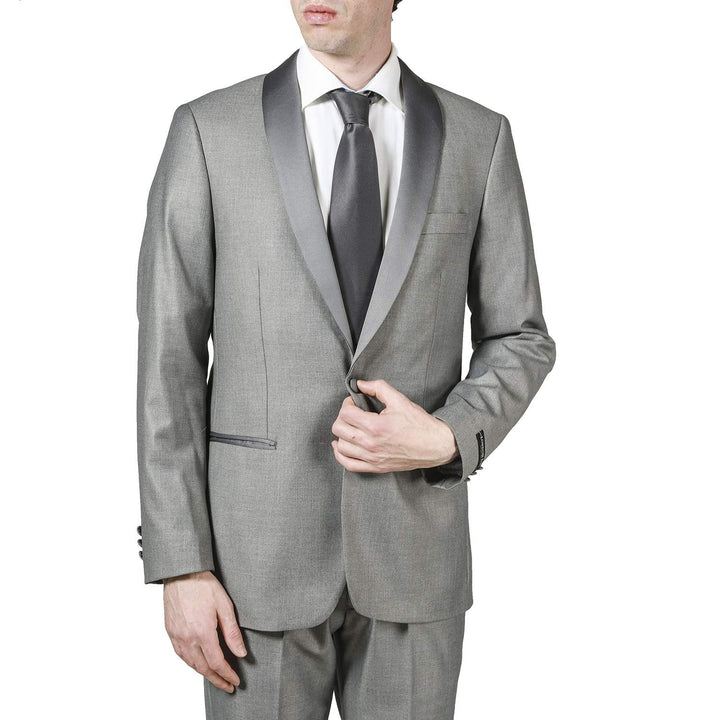 London Fog Men's Peak Lapel & Shawl Collar Regular Fit Two Piece Tuxedo Suit