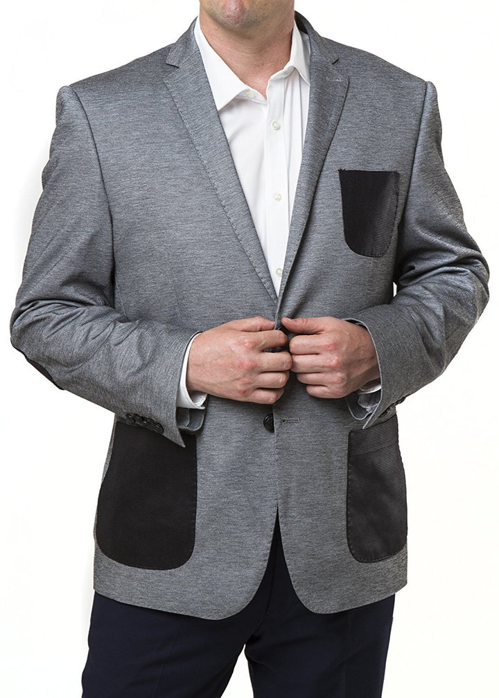Elie Balleh Men's Two Tone Slim Fit Jacket Two Button Sport Coat - CLEARANCE - FINAL SALE