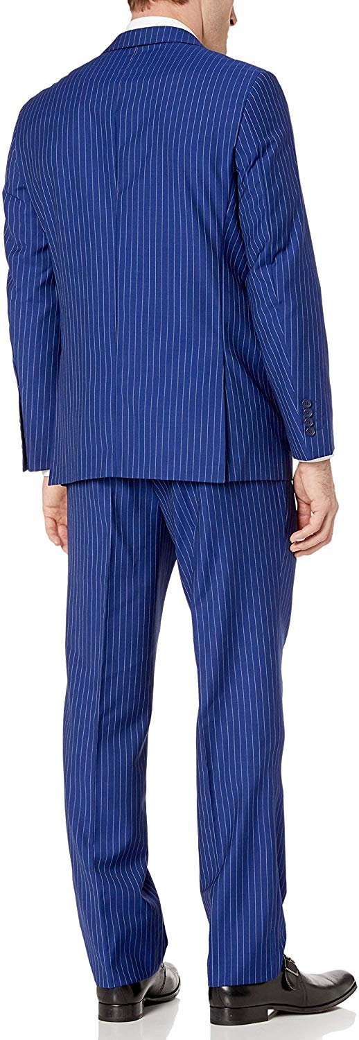 Adam Baker Men's Modern Fit 100% Wool Two-Piece Notch Lapel Suit