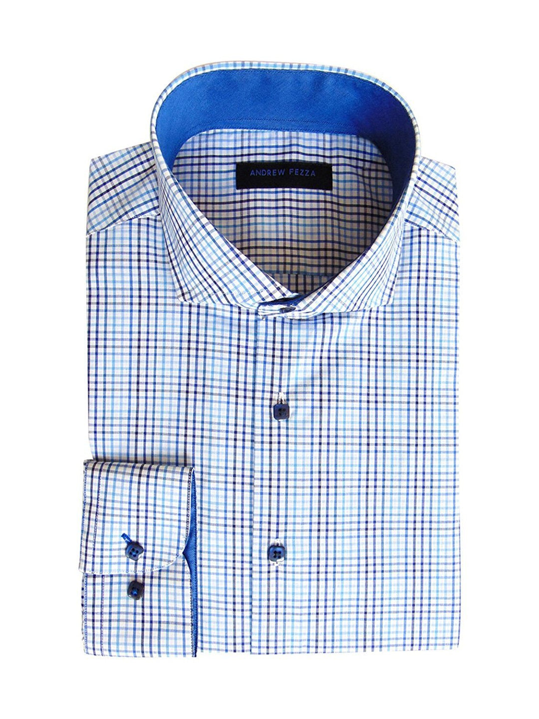 Andrew Fezza Men's Slim Fit Dress Shirt -Available in Many Paterns and Colors