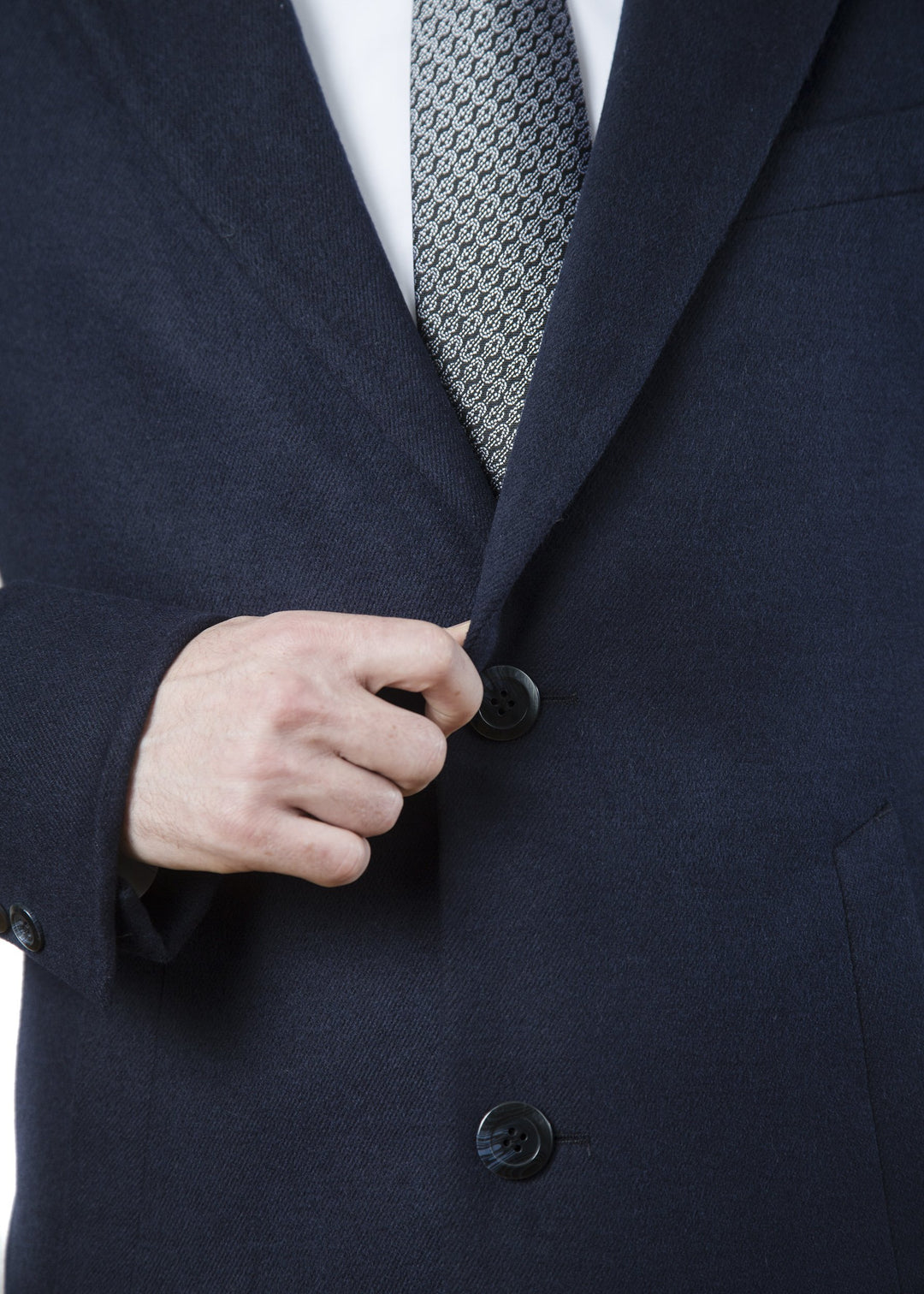 Adam Baker Men's Modern Fit 3/4 Length Overcoat Single Breasted Luxury Cashmere-Feel Top Coat