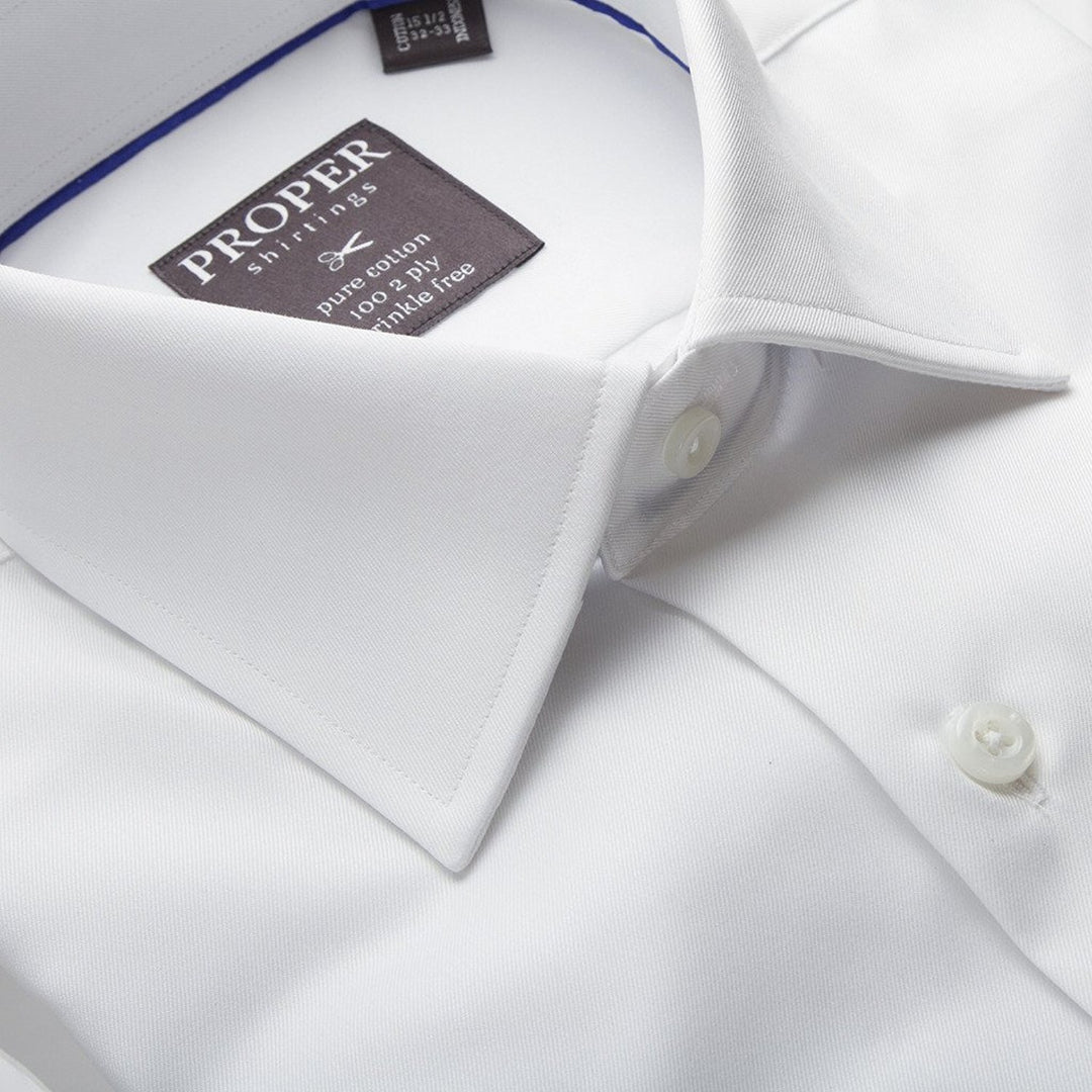 Proper Men's Regular Fit Wrinkle Free Solid Cotton Dress Shirt - Available in Colors