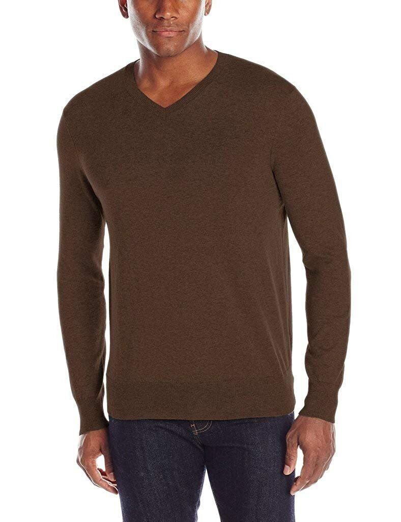 F/X Fusion Men's Pullover Solid V-Neck Cotton Blend Sweater - Colors