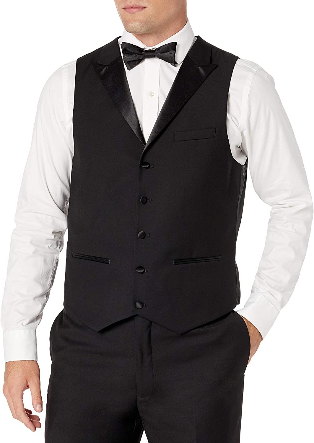Adam Baker Men's 3 Piece Slim Fit Peak Lapel Tuxedo Suit Set