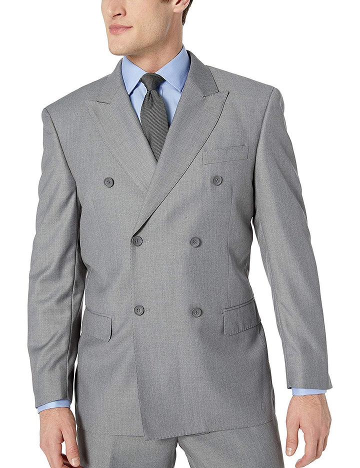 Adam Baker Men's Modern Fit Double-Breasted 2-Piece (Jacket & Pants) Suit - Colors