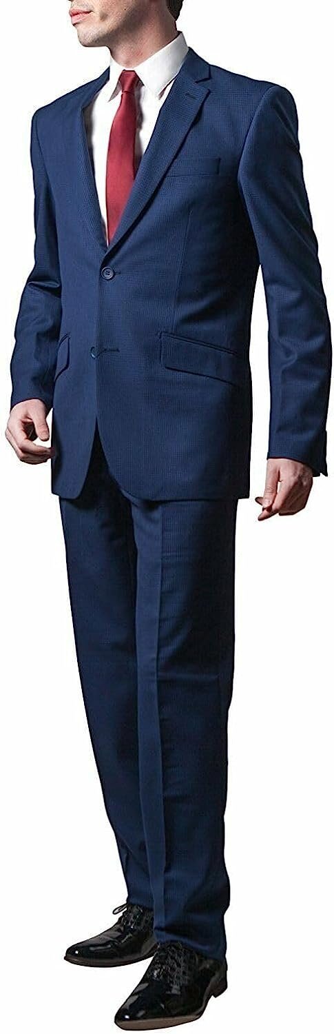 Adam Baker Men's Slim Fit Single-Breasted 2-Piece (Jacket & Pants) Suit