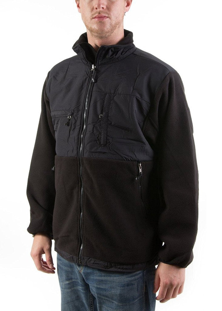 True Rock Men's Full Zip Two-Tone Performance Fleece Jacket - Colors - CLEARANCE - FINAL SALE