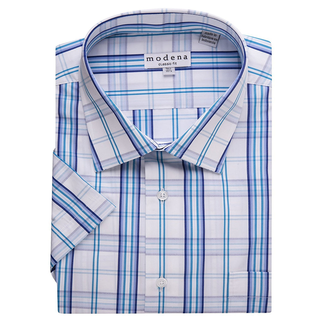 Modena Men's Classic Fit Short-Sleeve Dress Shirt - Big & Tall Sizes Available