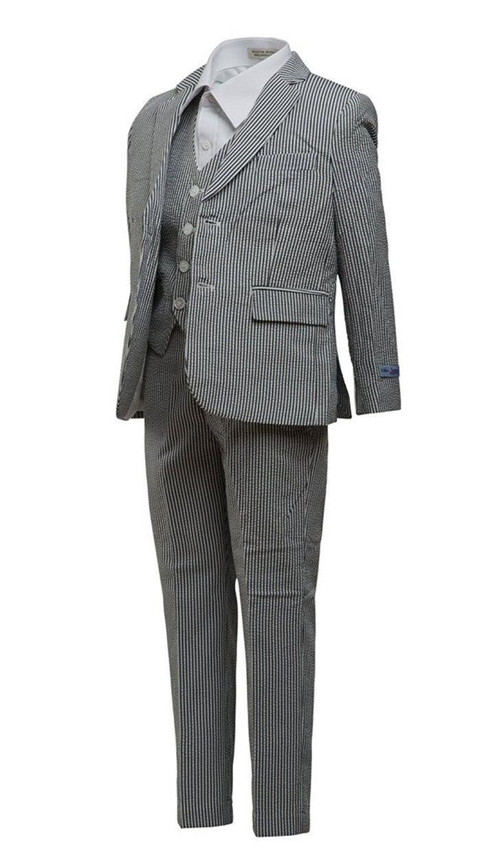 ART HOFFMAN BOY'S REGULAR FIT 3-PIECE STRIPED LINEN SUIT SET - CLEARANCE, FINAL SALE!