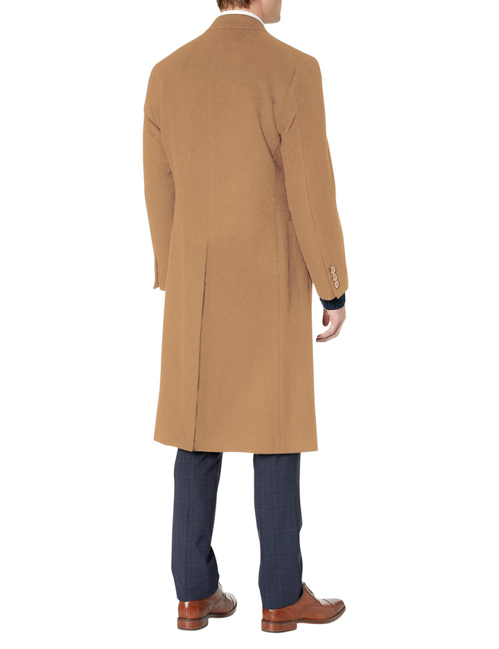 Adam Baker Men's Single Breasted Luxury Wool Full Length Topcoat - Available in Colors