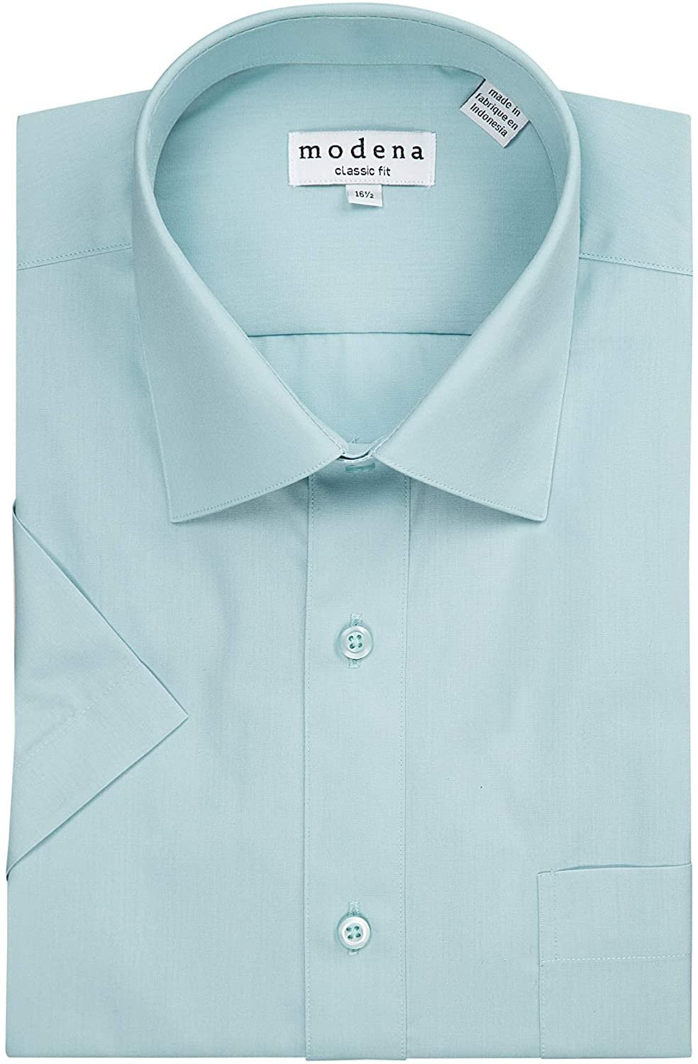 modena big and tall dress shirts Modena-White-Poplin-Dress Shirt 17.5 / 40/41