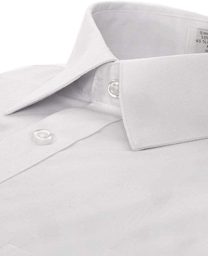 Marquis Men's Regular Fit French Cuff Cotton Blend Solid Dress Shirt