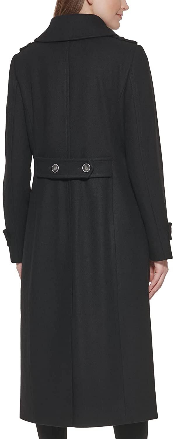 Kenneth Cole New York Womenâ€™s Double Breasted Luxury Wool-Blend Full Length Maxi Coat