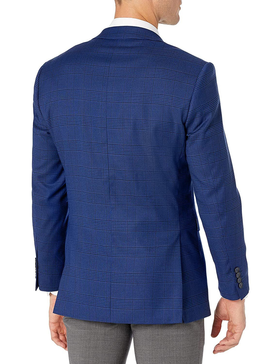 Adam Baker Mens Ultra Slim fit Notch Lapel Plaid Sport Coat/Blazer- Colors