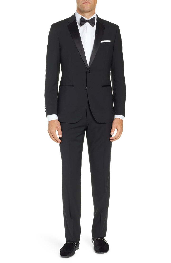 Adam Baker Men's Slim Fit Two-Piece Notch Lapel Tuxedo Suit