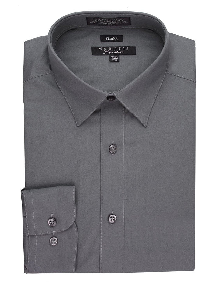 Marquis Men's Basic Slim Fit Dress Shirt