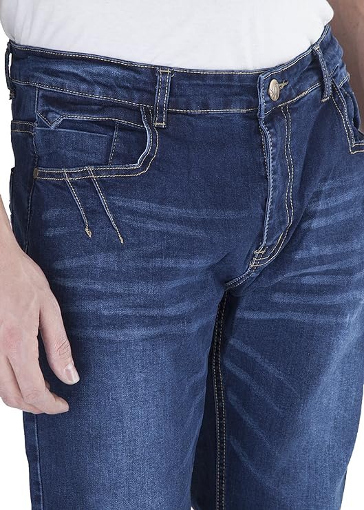 400 UOMO Men's Slim Fit Stretch Straight Leg Denim Jeans - Available in Many Colors