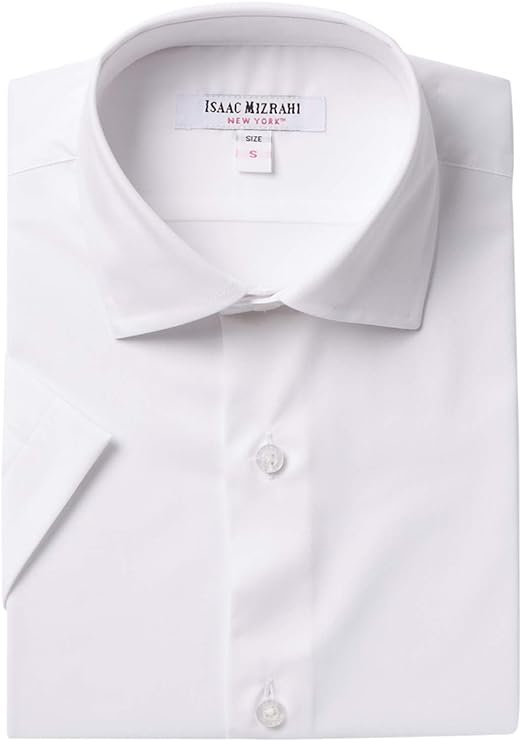 Isaac Mizrahi Boys 2-20 100% Cotton French Cuff Twill Dress Shirt (Cufflink Included)
