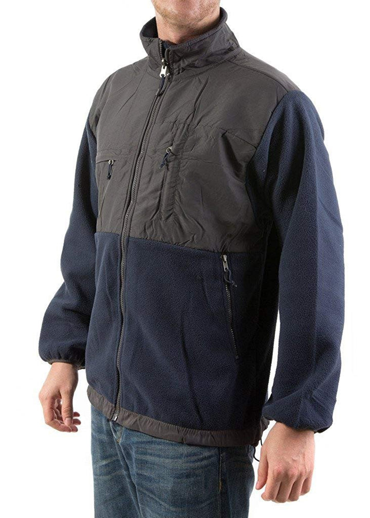 True Rock Men's Full Zip Two-Tone Performance Fleece Jacket - Colors - CLEARANCE - FINAL SALE