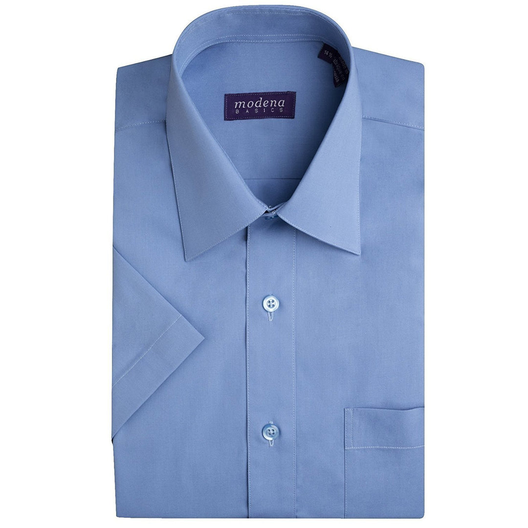 modena big and tall dress shirts Modena Men's Short Sleeve Solid Dress Shirt - Including Big & Tall